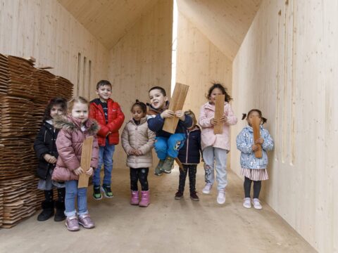 Waldhäuschen für Kindergarten Andersengasse | Strobl Bau - Holzbau